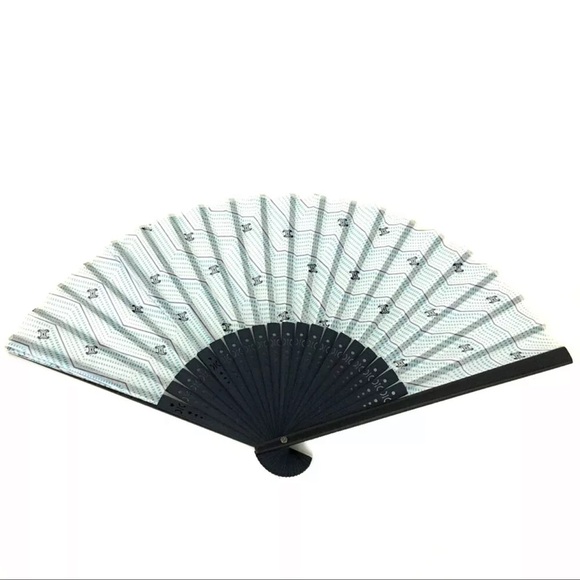 AUTH Celine RARE Triomphe Macadam Fan With Box - Picture 4 of 6